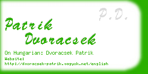 patrik dvoracsek business card